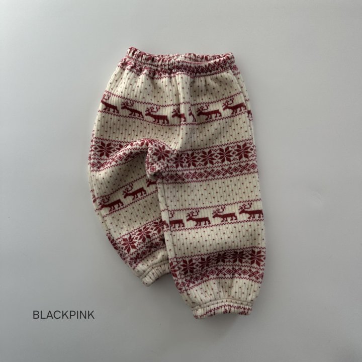 Black Pink - Korean Children Fashion - #kidzfashiontrend - Thick Nordic Jogger Pants - 3