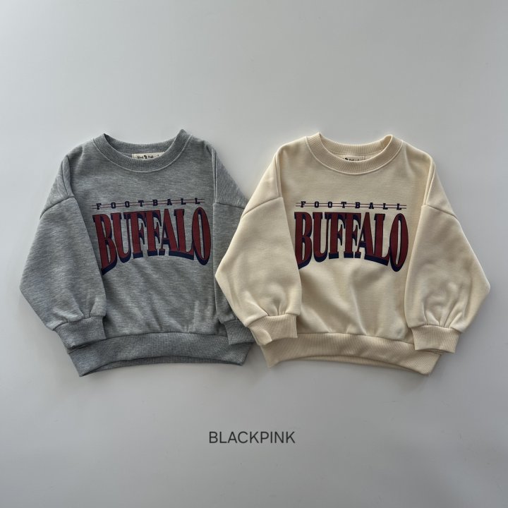 Black Pink - Korean Children Fashion - #kidzfashiontrend - Buffalo Fleece Sweatshirt - 2