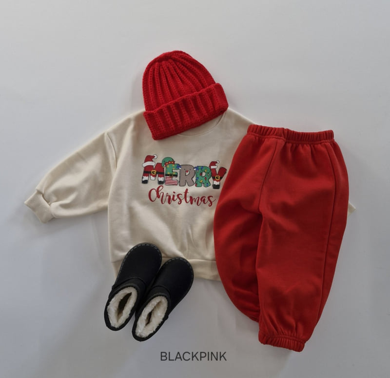 Black Pink - Korean Children Fashion - #kidzfashiontrend - Merry Christmas Sweatshirt - 5
