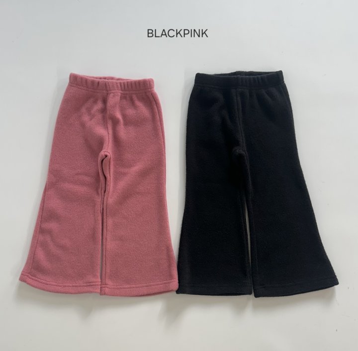 Black Pink - Korean Children Fashion - #littlefashionista - Cari Fleece Bootcut Pants - 3