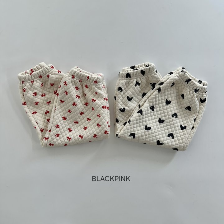 Black Pink - Korean Children Fashion - #littlefashionista - Dia Quilted Jogger Pants