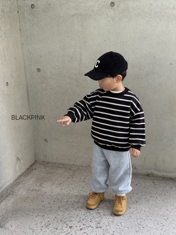 Black Pink - Korean Children Fashion - #littlefashionista - Stripe Fleece Sweatshirt - 3