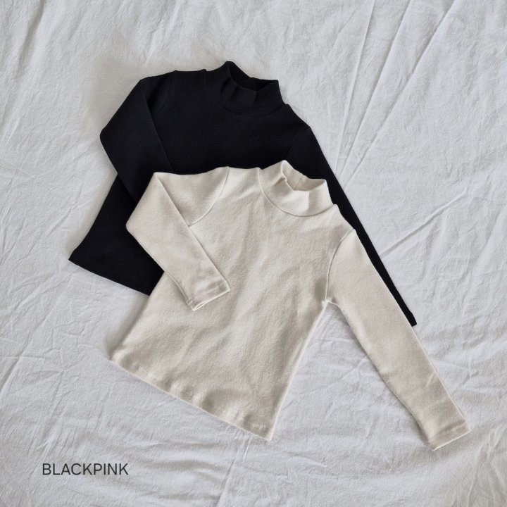 Black Pink - Korean Children Fashion - #littlefashionista - Winter Peach Half Turtleneck - 2