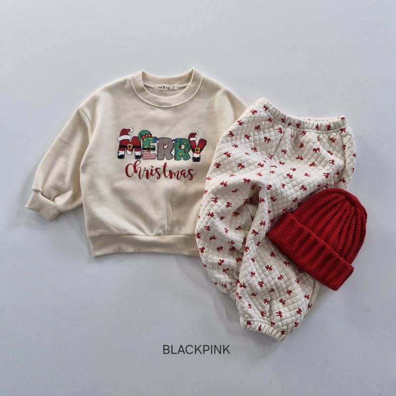 Black Pink - Korean Children Fashion - #littlefashionista - Merry Christmas Sweatshirt - 7