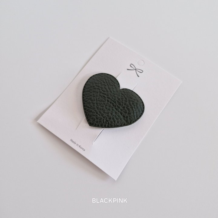 Black Pink - Korean Children Fashion - #littlefashionista - Glossy Heart Snap Pin - 4