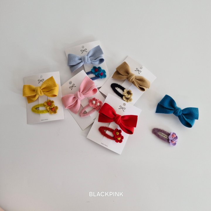 Black Pink - Korean Children Fashion - #magicofchildhood - Wool Flower Set - 9