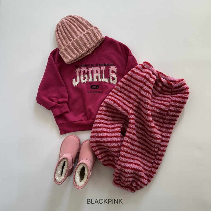 Black Pink - Korean Children Fashion - #magicofchildhood - Cozy Stripe Jogger Pants - 11