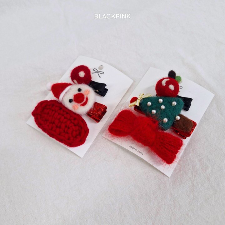 Black Pink - Korean Children Fashion - #minifashionista - Snowman Tree Set - 2