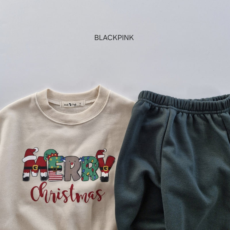 Black Pink - Korean Children Fashion - #minifashionista - Merry Christmas Sweatshirt - 9