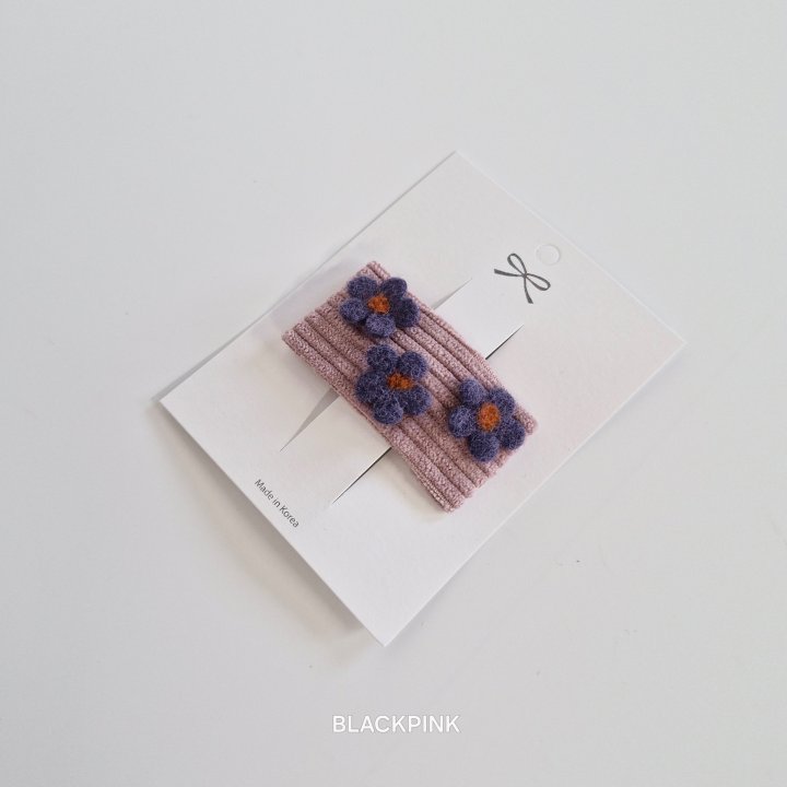 Black Pink - Korean Children Fashion - #prettylittlegirls - Corduroy Flower Snap Pin - 8