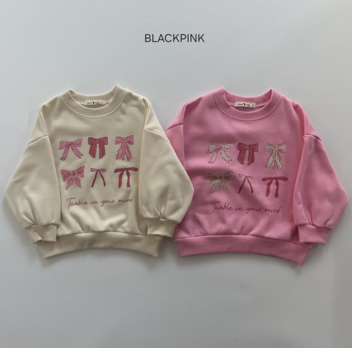 Black Pink - Korean Children Fashion - #prettylittlegirls - Ribbon Fleece Sweatshirt - 2