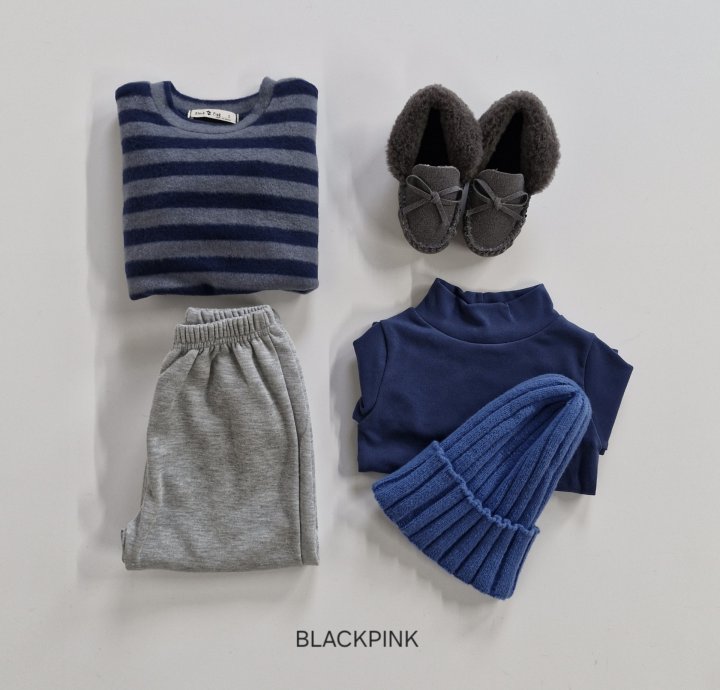 Black Pink - Korean Children Fashion - #prettylittlegirls - Striped Fleece Knit - 9
