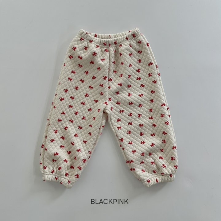 Black Pink - Korean Children Fashion - #minifashionista - Dia Quilted Jogger Pants - 4