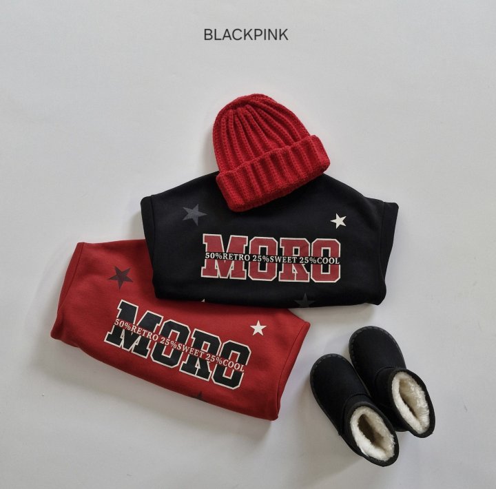 Black Pink - Korean Children Fashion - #prettylittlegirls - Star Fleece Sweatshirt