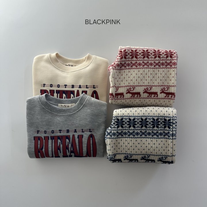 Black Pink - Korean Children Fashion - #prettylittlegirls - Buffalo Fleece Sweatshirt - 7