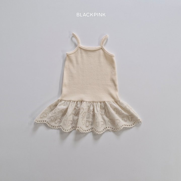 Black Pink - Korean Children Fashion - #stylishchildhood - Layered Lace Sleeveless 2 - 5