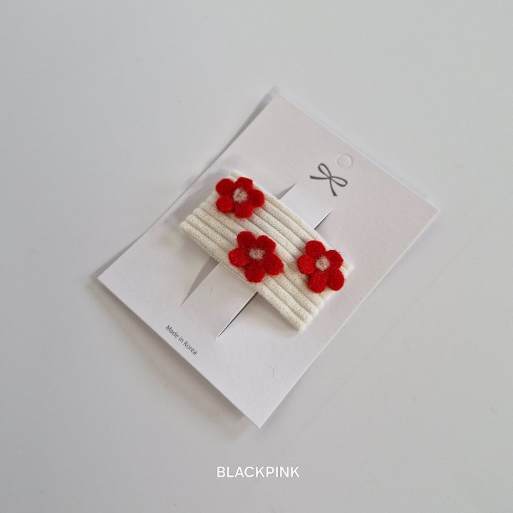Black Pink - Korean Children Fashion - #todddlerfashion - Corduroy Flower Snap Pin - 9