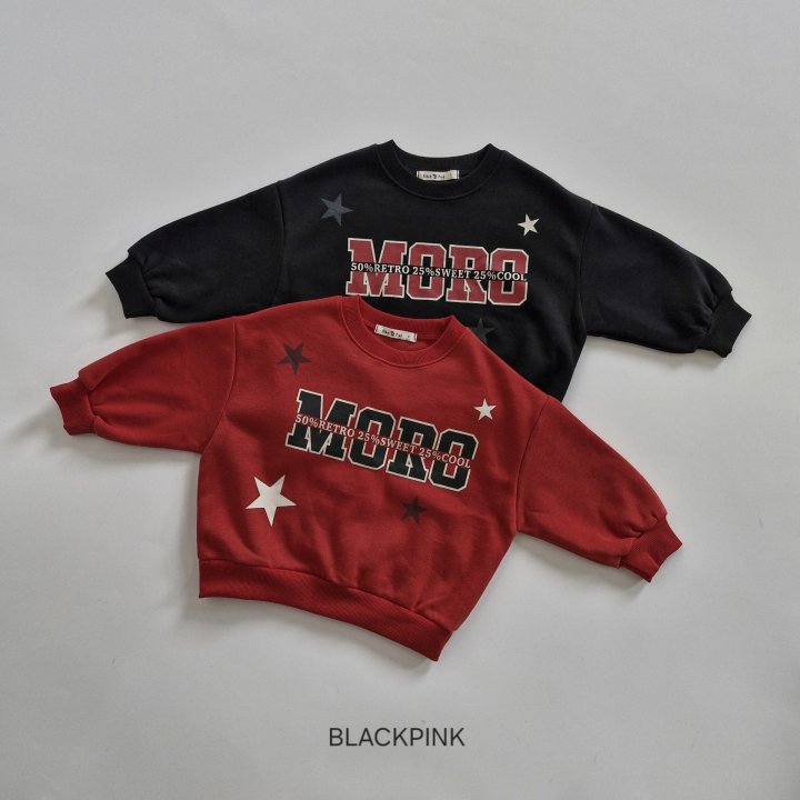 Black Pink - Korean Children Fashion - #todddlerfashion - Star Fleece Sweatshirt - 2