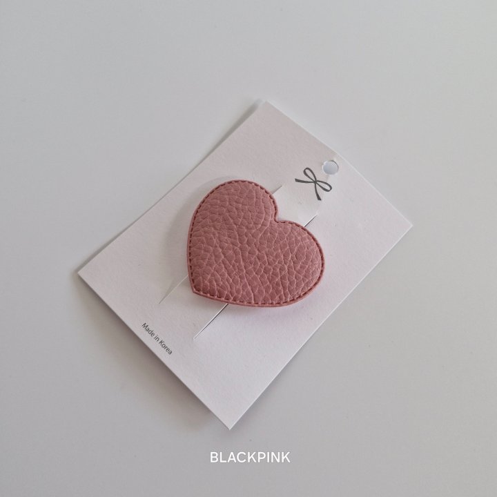 Black Pink - Korean Children Fashion - #toddlerclothing - Glossy Heart Snap Pin - 8