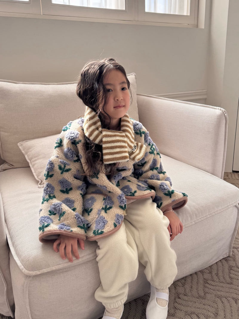 Bon Bon Butik - Korean Children Fashion - #childofig - Flower Fleece Jacket - 10