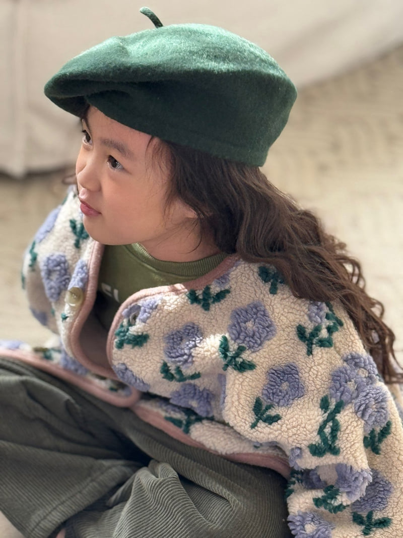 Bon Bon Butik - Korean Children Fashion - #childrensboutique - Flower Fleece Jacket - 11