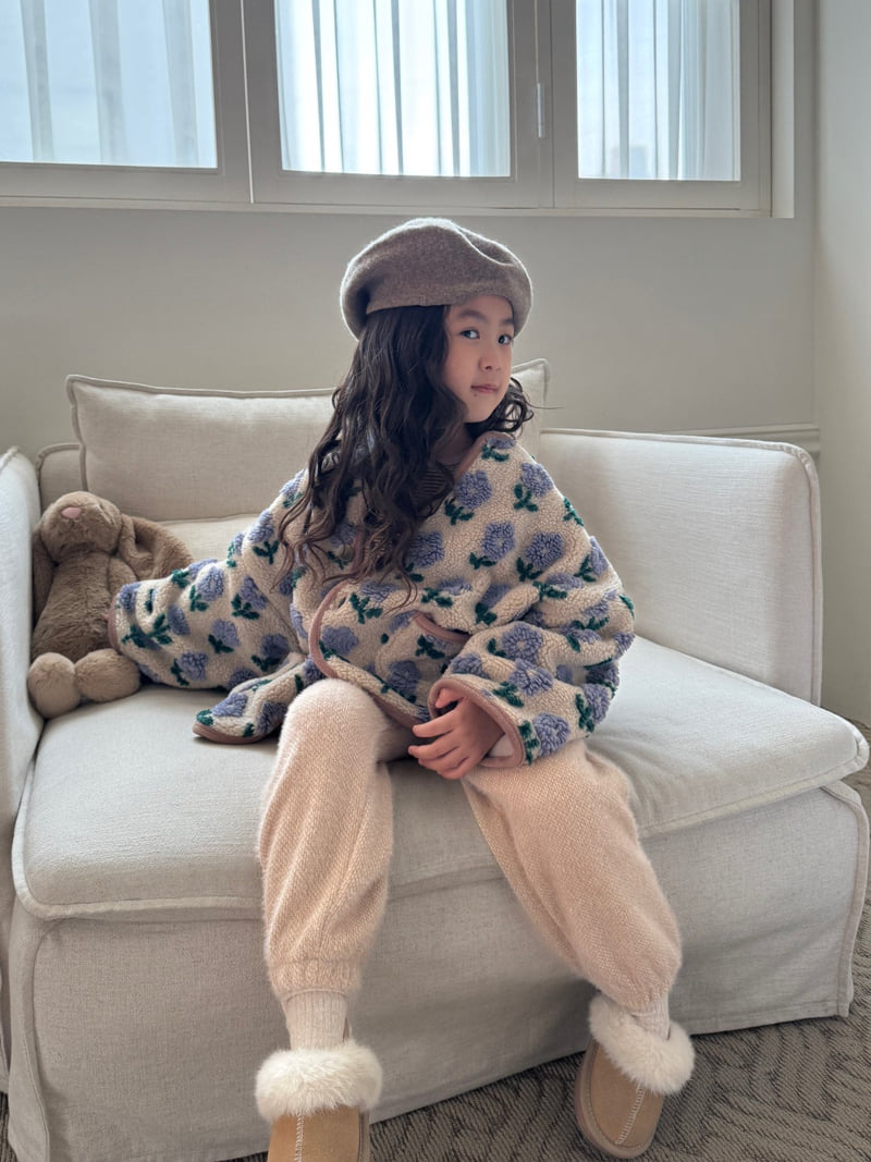 Bon Bon Butik - Korean Children Fashion - #designkidswear - Flower Fleece Jacket - 12