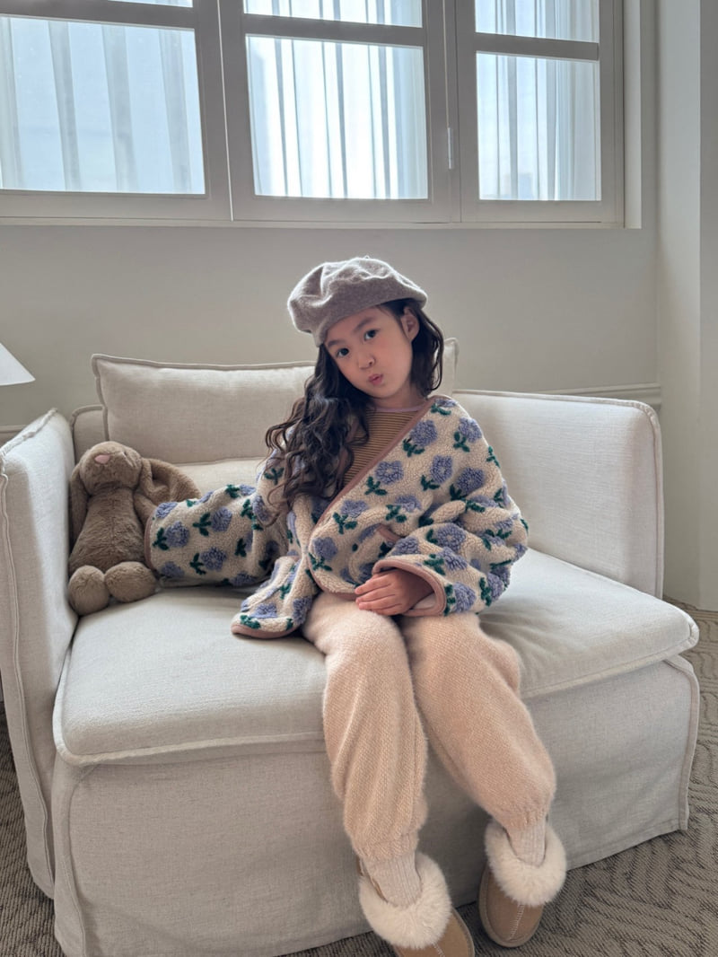 Bon Bon Butik - Korean Children Fashion - #prettylittlegirls - Flower Fleece Jacket - 6