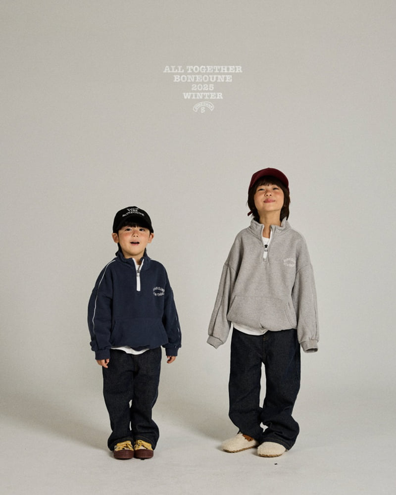 Boneoune - Korean Children Fashion - #Kfashion4kids - Berry Fleece Half-Zip - 10
