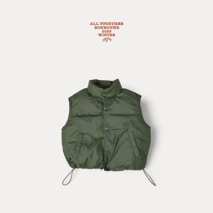 Boneoune - Korean Children Fashion - #Kfashion4kids - Tiger Duck Down Vest (Junior)