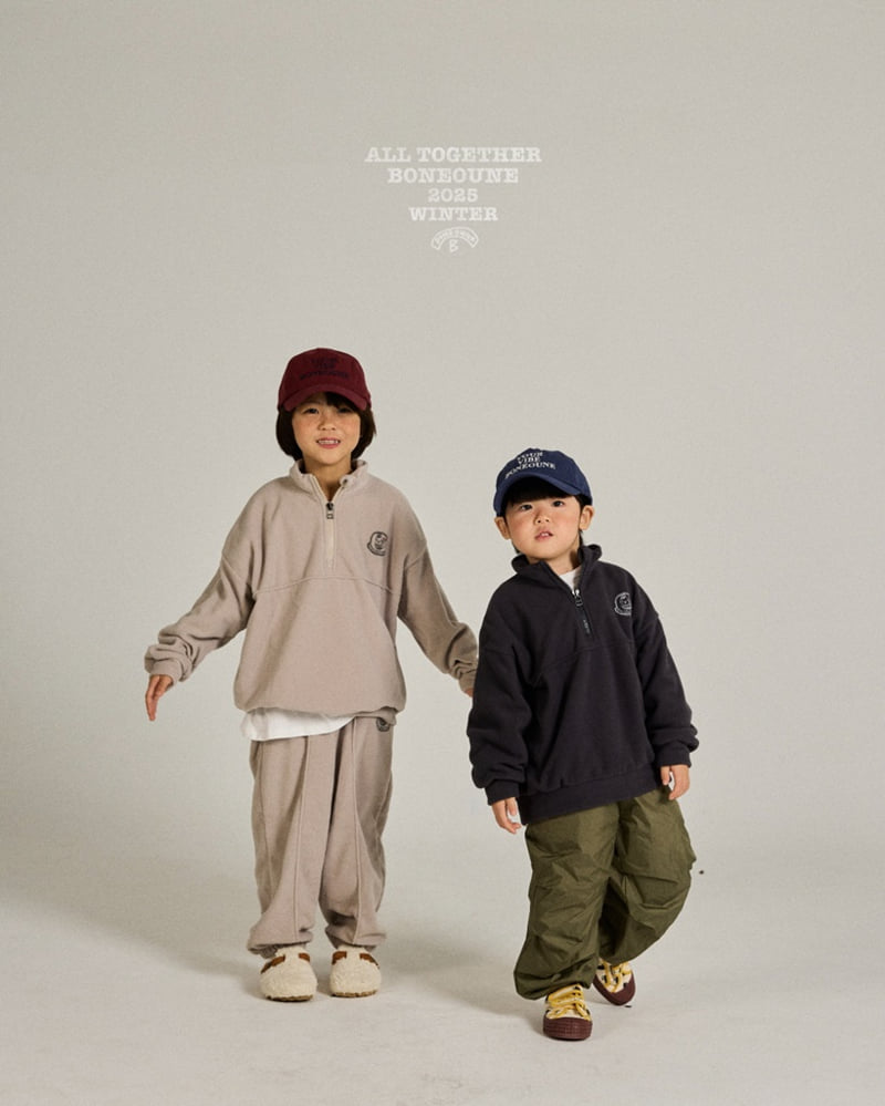 Boneoune - Korean Children Fashion - #Kfashion4kids - Vibe Fleece Half-Zip - 8
