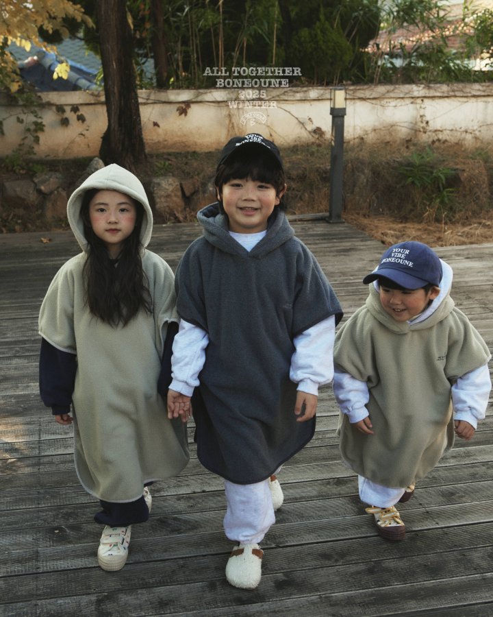 Boneoune - Korean Children Fashion - #childofig - Winter Fleece Poncho - 3