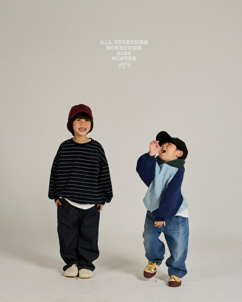 Boneoune - Korean Children Fashion - #childofig - Multi Stitch Fleece Sweatshirt - 2