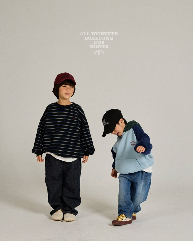 Boneoune - Korean Children Fashion - #childofig - Multi Stitch Fleece Sweatshirt - 3