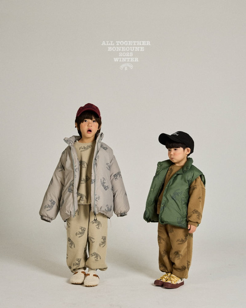 Boneoune - Korean Children Fashion - #childofig - Tiger Duck Down Vest (Junior) - 6