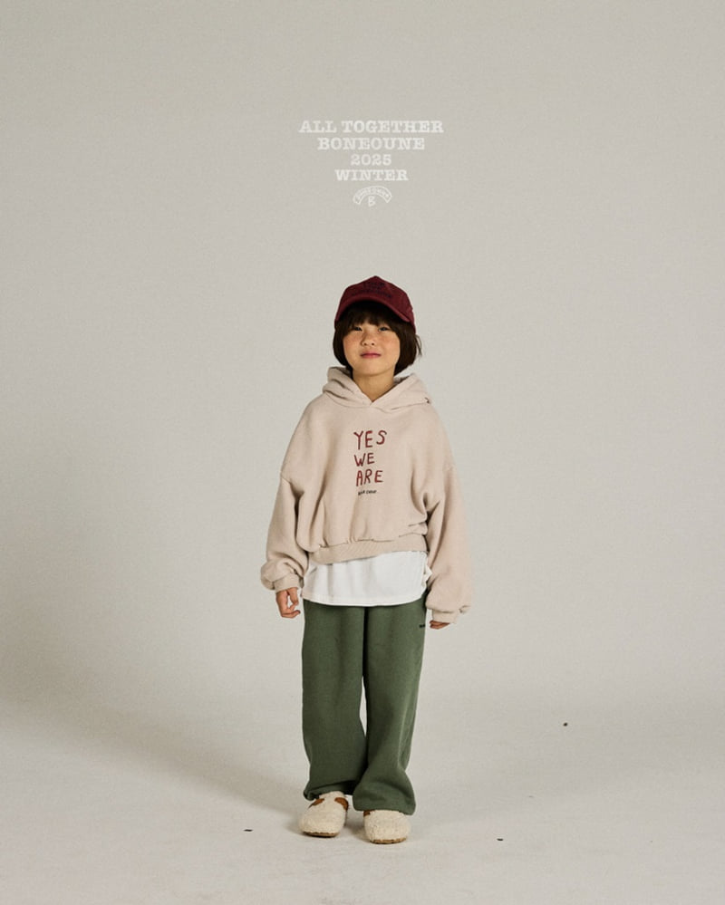 Boneoune - Korean Children Fashion - #childofig - Yes Crop Hoodie