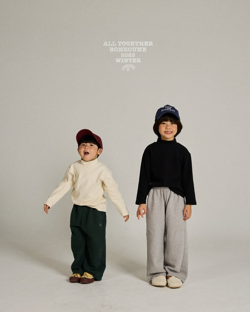 Boneoune - Korean Children Fashion - #childofig - Sugar Half Turtleneck Tee - 3