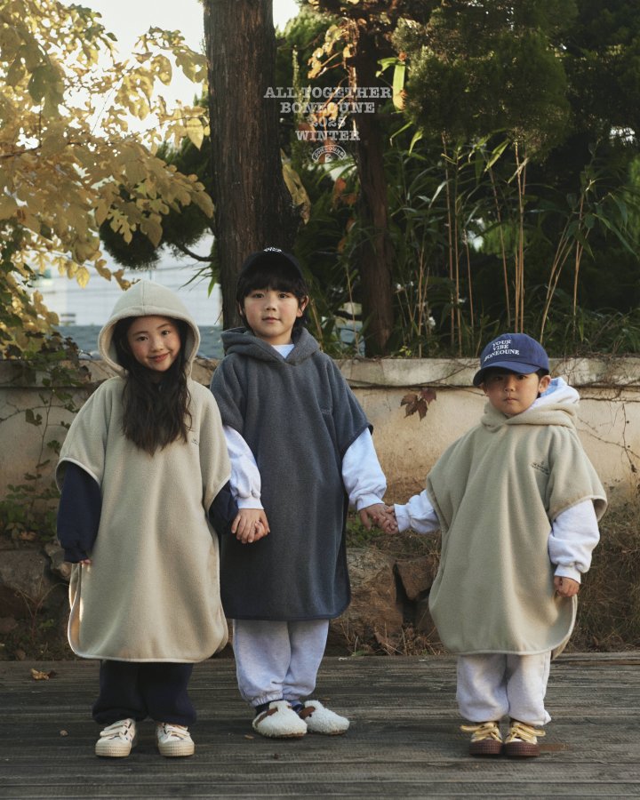 Boneoune - Korean Children Fashion - #childrensboutique - Winter Fleece Poncho - 5