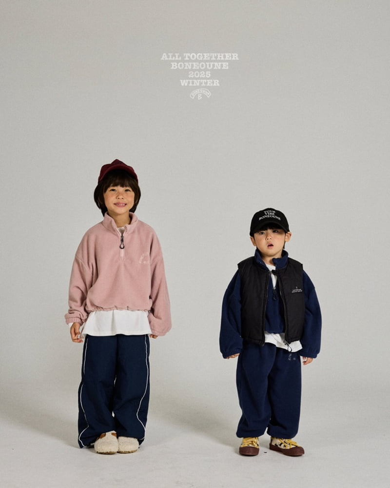 Boneoune - Korean Children Fashion - #childrensboutique - Rose Crop Half-Zip - 5