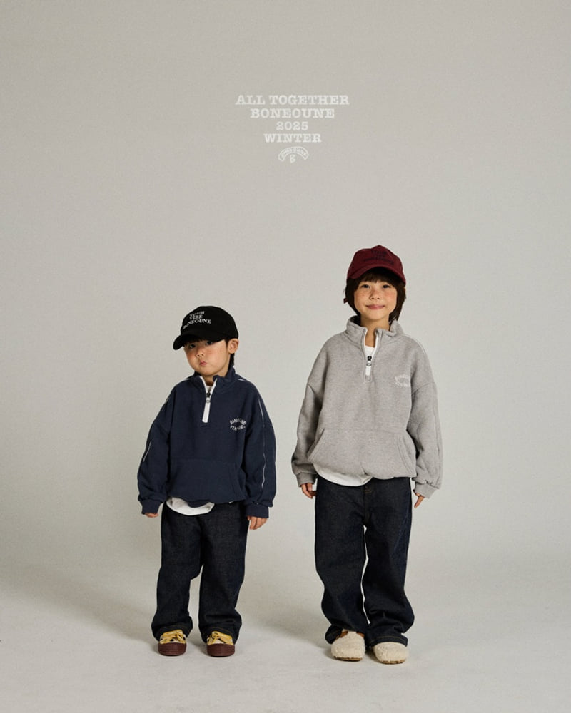 Boneoune - Korean Children Fashion - #childrensboutique - Berry Fleece Half-Zip - 3