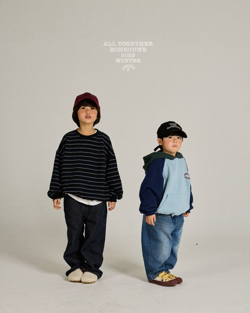 Boneoune - Korean Children Fashion - #designkidswear - Multi Stitch Fleece Sweatshirt - 5