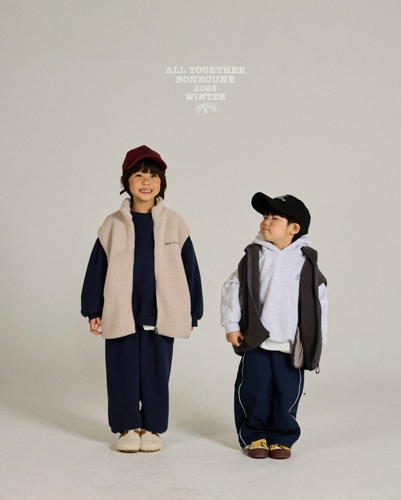 Boneoune - Korean Children Fashion - #designkidswear - Winter Brushed Jogger Pants - 5