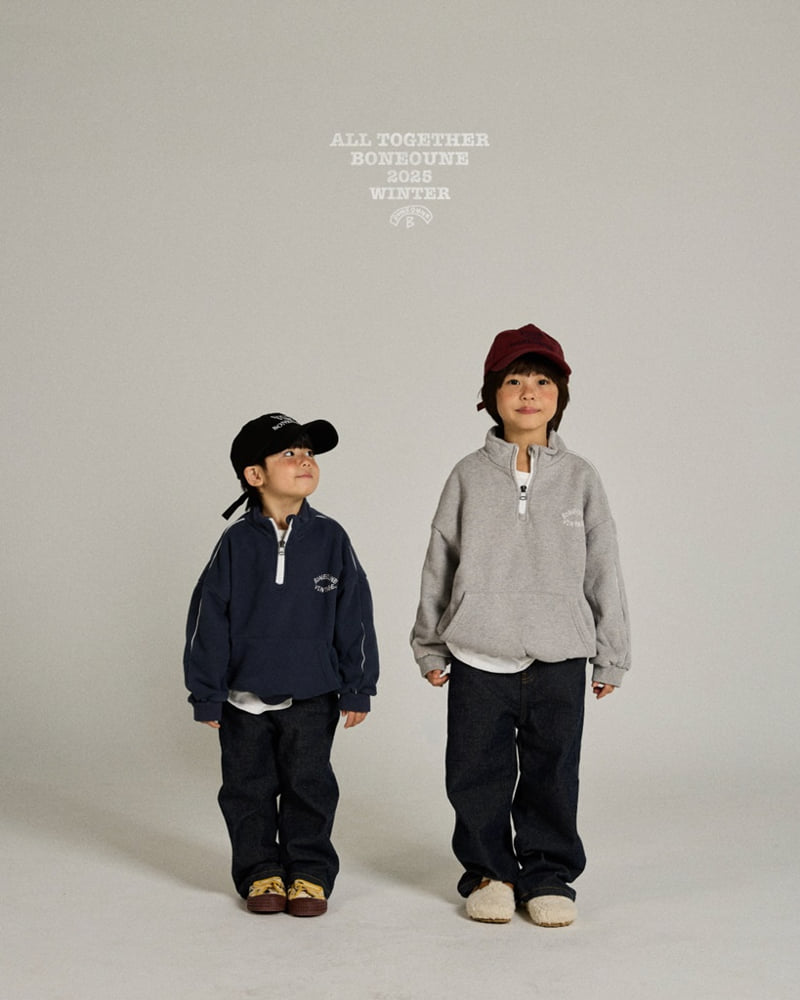 Boneoune - Korean Children Fashion - #childrensboutique - Berry Fleece Half-Zip - 4
