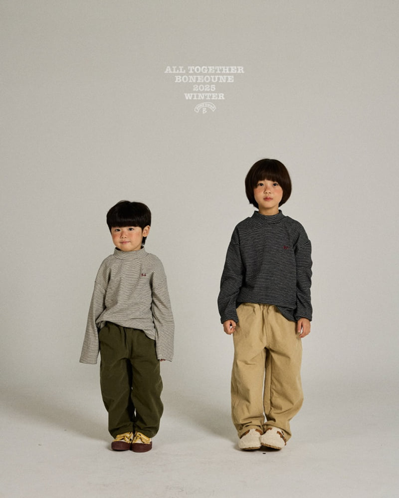 Boneoune - Korean Children Fashion - #designkidswear - Tomist Turtleneck Tee - 2