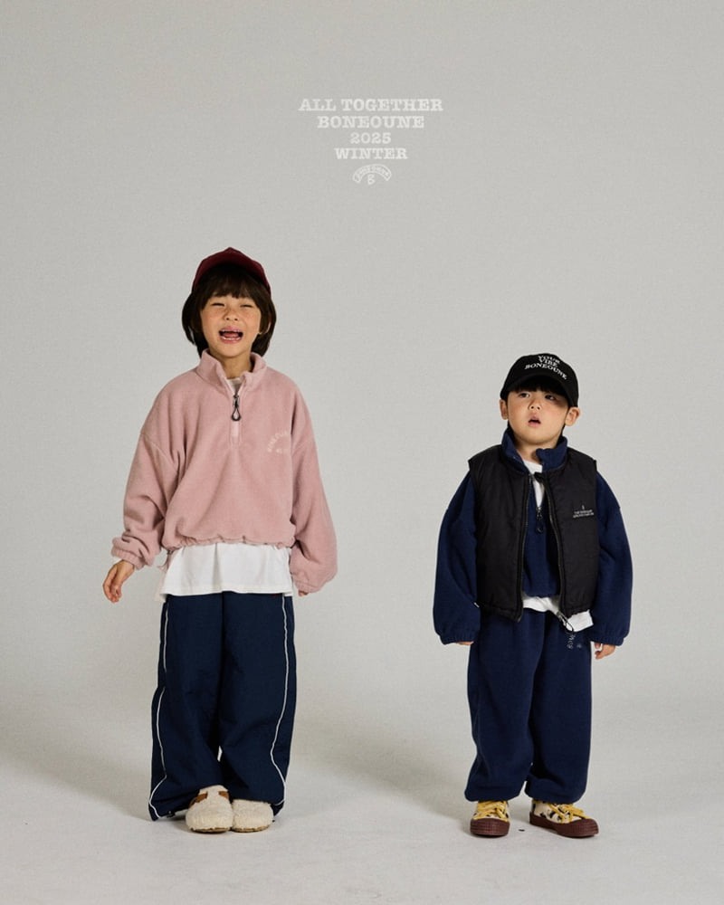 Boneoune - Korean Children Fashion - #discoveringself - Rose Crop Half-Zip - 7