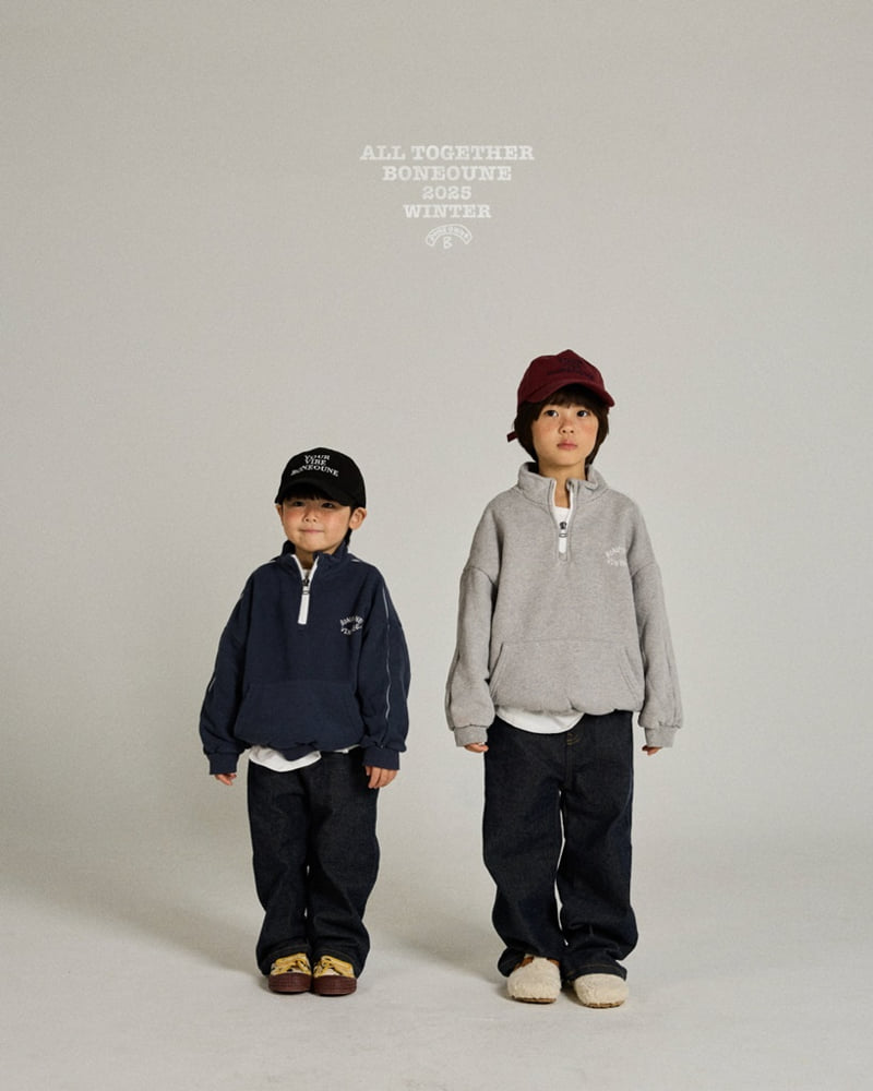 Boneoune - Korean Children Fashion - #discoveringself - Berry Fleece Half-Zip - 5