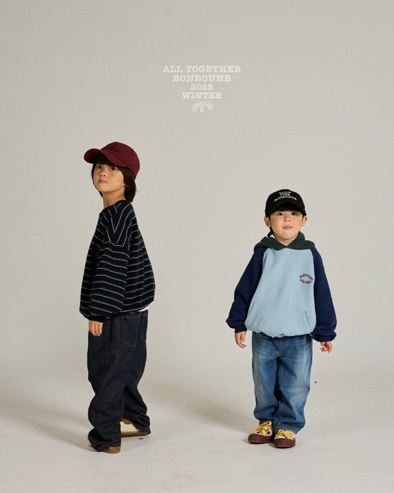 Boneoune - Korean Children Fashion - #fashionkids - Multi Stitch Fleece Sweatshirt - 7