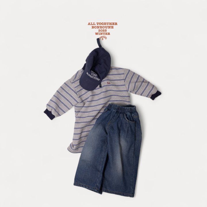 Boneoune - Korean Children Fashion - #fashionkids - Hoho Stripe One-piece - 5