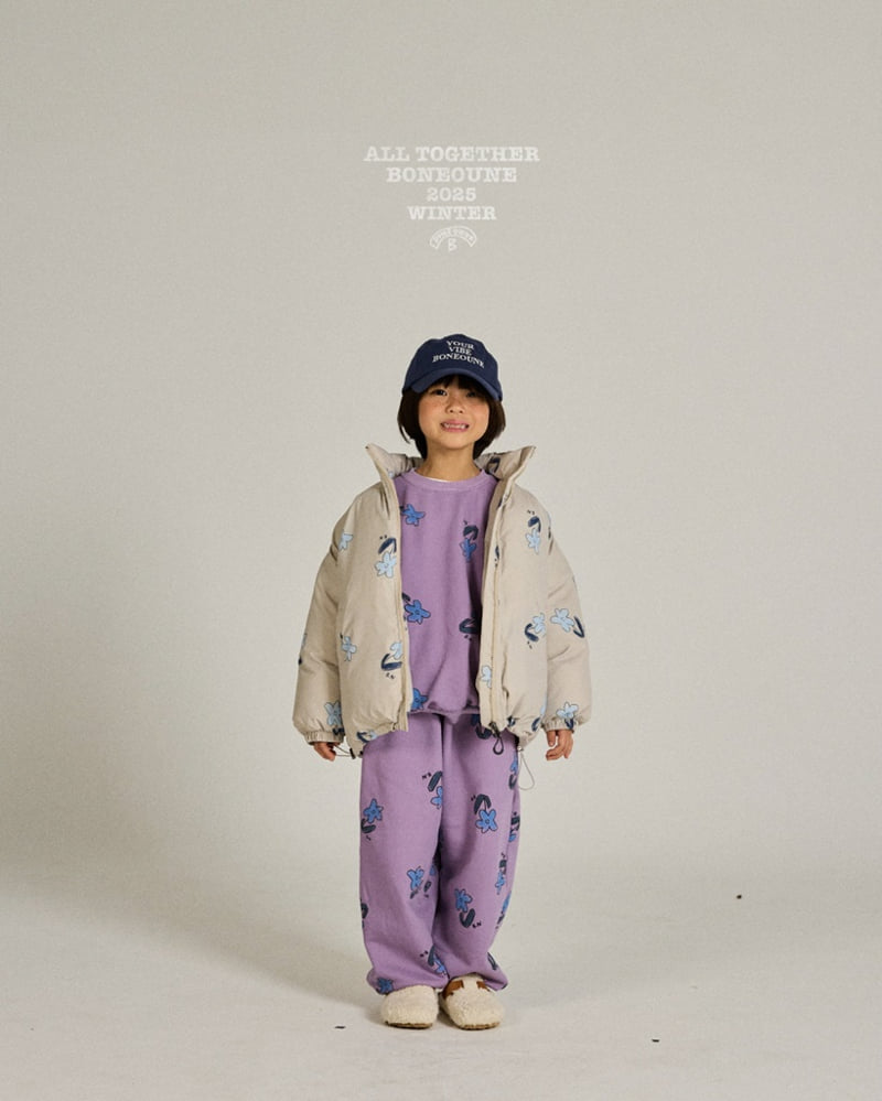 Boneoune - Korean Children Fashion - #fashionkids - Blue Flower Pig Sweatshirt - 11