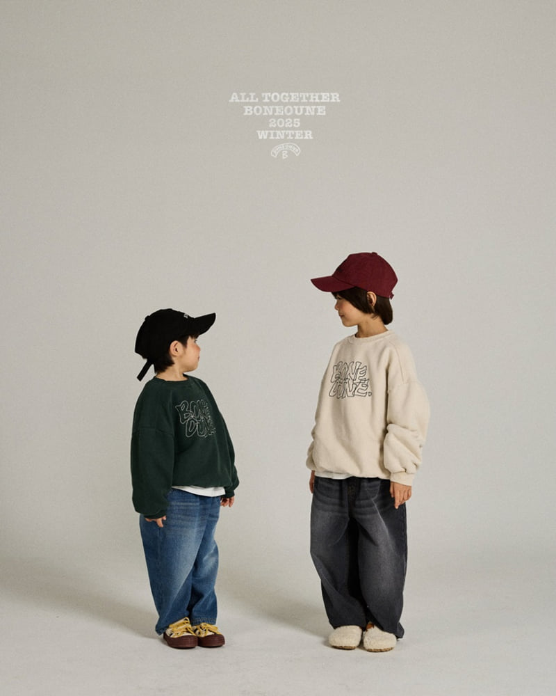 Boneoune - Korean Children Fashion - #fashionkids - Graphic Embroidery Sweatshirt - 5