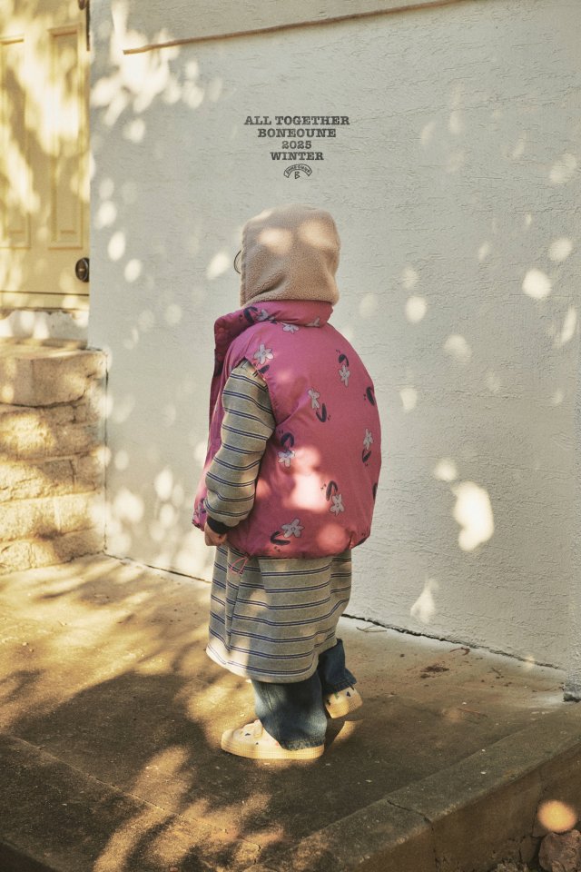 Boneoune - Korean Children Fashion - #kidsshorts - Flower Down Vest (Kids) - 3